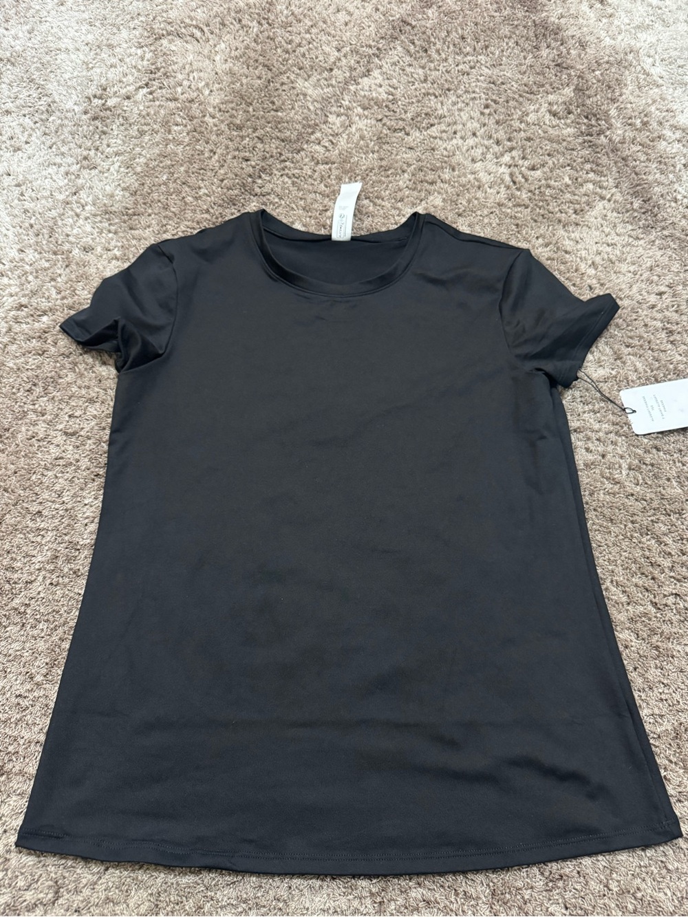 ALO Yoga Black Short Sleeve Crew Neck Top